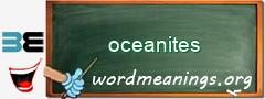 WordMeaning blackboard for oceanites